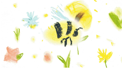 aurorepeuffier:Bumblebee with oil pastel and soft pastel