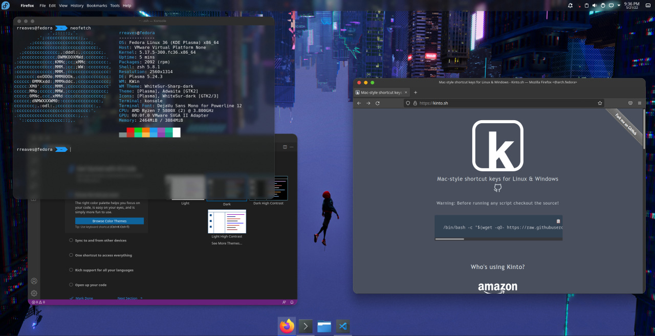 [KDE] Global Menu, mac hotkeys via Kinto, Fedora 36 #linux#linuxmasterrace#linuxmemes#unix#gnu#freesoftware#tux#arch linux#ubuntu#linux mint#pr
