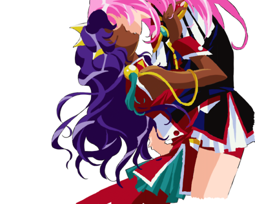alcenoterius:So, there was a secret Utena and Anthy kiss cel. The image was tiny. So smol. I made it