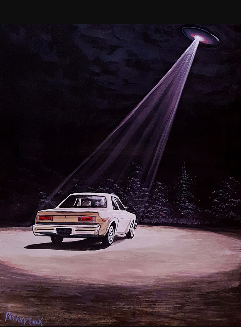 ufo-the-truth-is-out-there:  Pastel ufo art: by Patrick Ennis