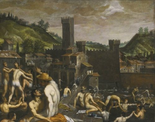 enchantemoimerlin:  Domenico Cresti ou Crespi, dit le Passignano (1559 - 1638)  Baigneurs à S