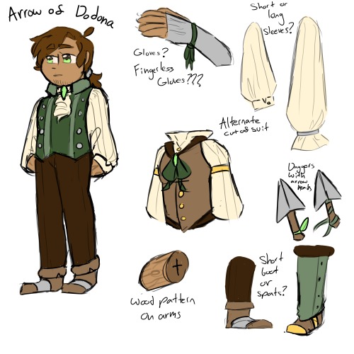 Here’s a full reference of the Arrow of Dodona with a couple different outfit ideas!! This sho