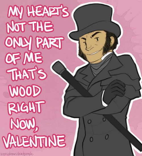 irenydrawsdeadpeople:last year’s les mis valentines: old man edition