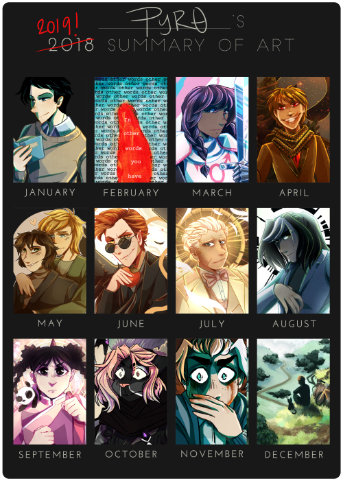 2019 Summary Of Art ! My Thoughts On The Year Under The Cut