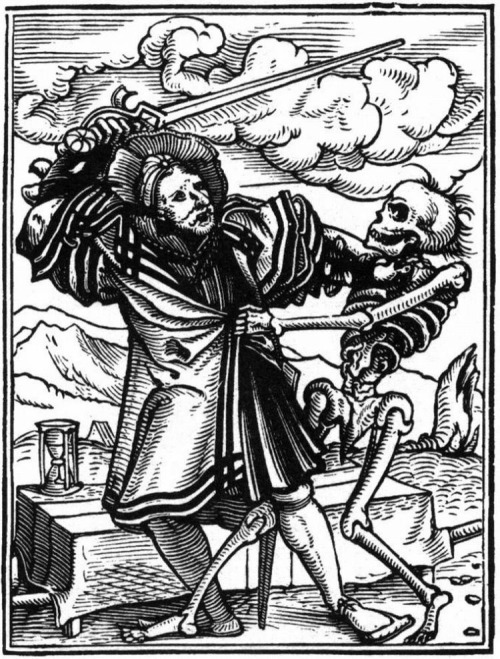 Woodcuts from Hans Holbein’s Dance of Death, circa 1532.