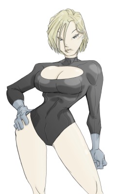 dinosaursrobotscheerleaders:  Also, I figure when she wants to be “dark and edgy” PG wears her black unitard. 