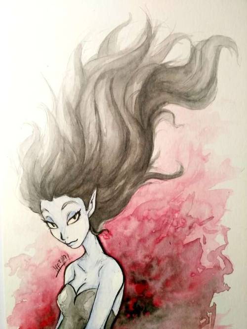 Succubus (A5) Watercolour (kuretake), waterbrush