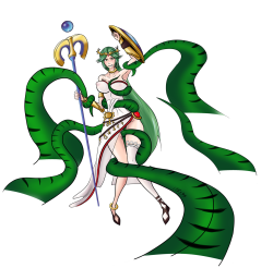 Palutena now in color! Don&rsquo;t ask why the tentacles turned into dota 2 Tidehunter-ravage:0