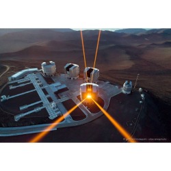 Attack of the Laser Guide Stars   Image Credit &amp; License: European Southern Observatory / Gerhard Hudepohl (atacamaphoto.com)  Explanation: Dodging powerful laser beams, a drone captured this stunning aerial view. The confrontation took place above