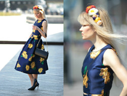 lookbookdotnu:  Floral dress (by Marina Skater)