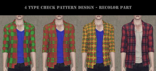 simsimi-only-mine:simsimi M recolor Check pattern Shirt mesh edit + retexture by simsimi Adult Mal