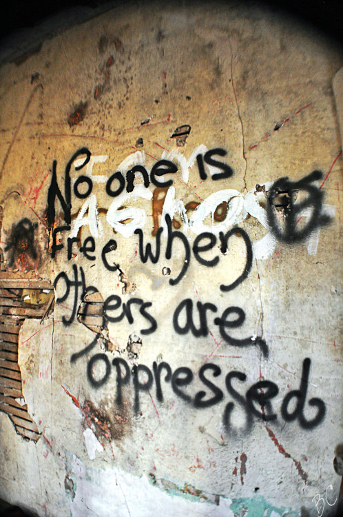 brookecoexists:  no one is free when others are oppressed.  