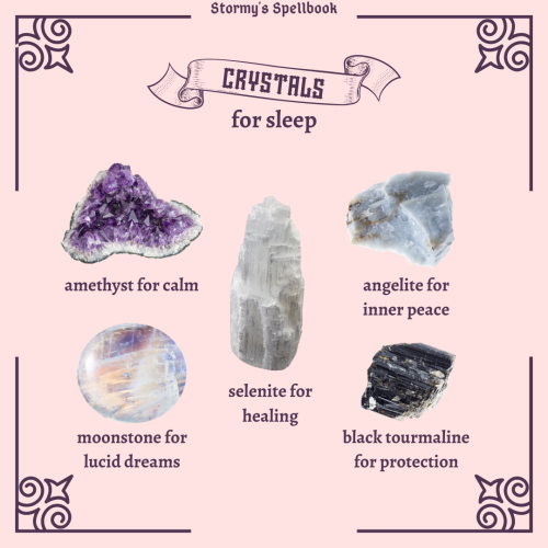 Crystals to promote peace and calm, and ward off nightmares during sleep.My Grimoire Pages | My Blog