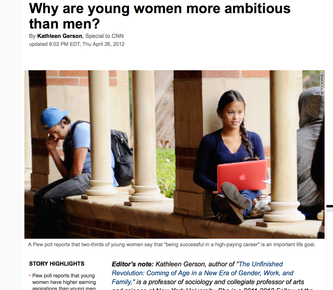 femalesruletheworld:  (CNN) — In a headline that calls out for attention — &ldquo;A