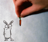 Só eu fiquei incomodado, porque o coelhinho não pego a cenoura ?
