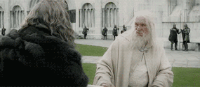 sufficientlylargen:  elethgreenleaf:  penny-anna: If you find yourself in times of trouble, ask yourself, ‘what would Gandalf do’, and remember, ‘beat a man unconscious with a big stick’ is a valid answer  When I find myself in times of trouble,Gandalf