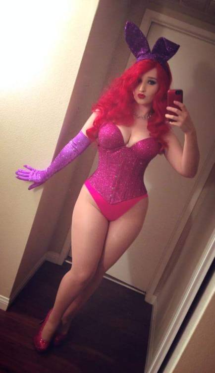 chronicallymasterfuldebater:  Alexandria The Red is quite possibly the most physically flawless female specimen known to mankind, and it is displayed in no finer a fashion than with this Playboy Bunny variant of her Jessica Rabbit cosplay.   If I may