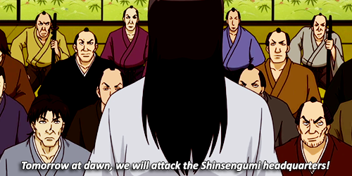 notthepajamas:Damn Shinsengumi! Today will be the last day you can take a dump without having to thi