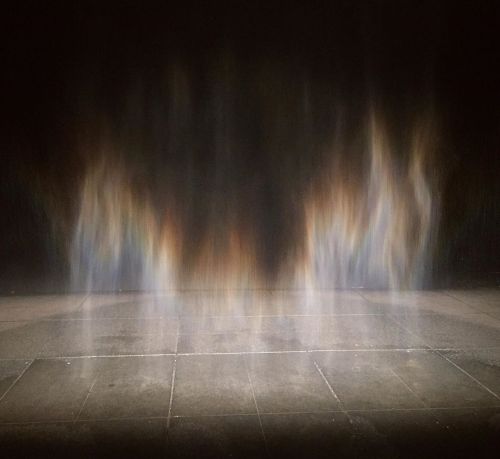 A rainbow housed in an art galley - Danish-Icelandic artist Olafur Eliasson’s 11ft high waterf