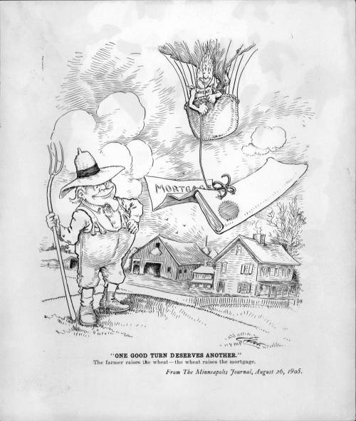“One Good Turn Deserves Another”August 26, 1905 Wheat, in a hot air balloon, harpoons the farmer&rsq