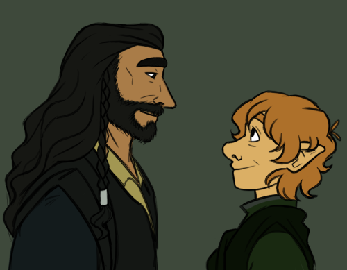 speakfriendandenter: “pls consider bilbo being dressed in dwarvish clothes for the first time 