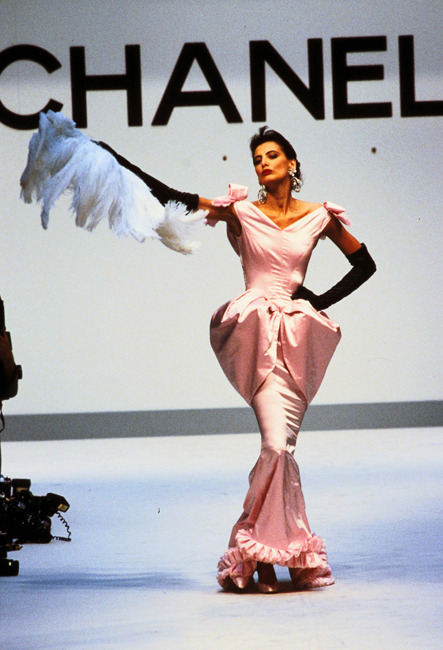 Ines de la Fressange walks the runway during the Chanel Ready to