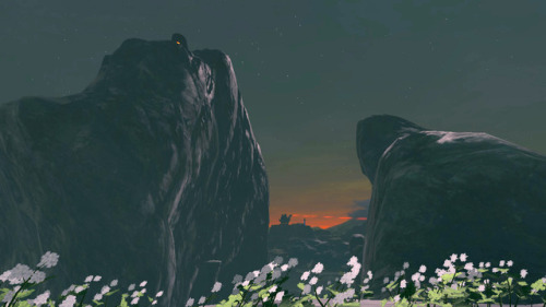 Dueling Peaks, from which you can see Hyrule Castle and the Divine Beasts.