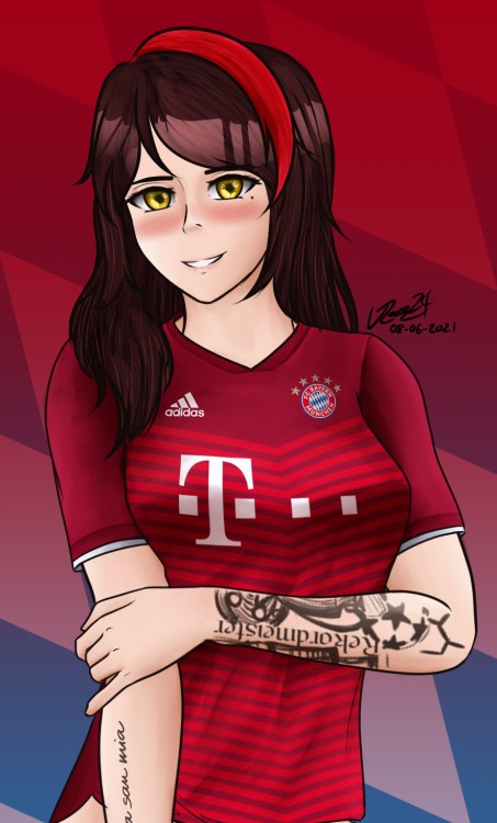  I made a gijinka of FC Bayern Munich because why not Well, I figured I should make a new gijinka ra