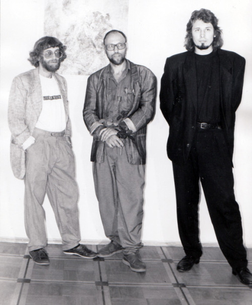 Moscow Conceptualism - poet Lev Rubinstein, poet, writer and artist Dmitri Prigov and writer Vladimi