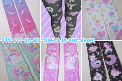 holleyteatime:  ☆ Super sale on all tights! (≧✯◡✯≦) Now until the end of March get 17% off all tights in our shop! http://holleyteatime.storenvy.com/Sale automatically applies during checkout. All tights are in full stock. While supplies