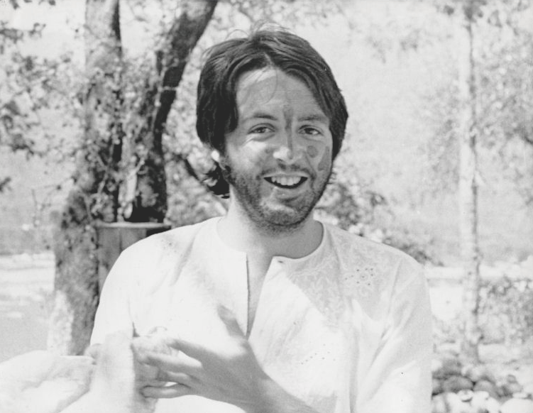 Paul McCartney photographed in India during his visit to the ashram of ...