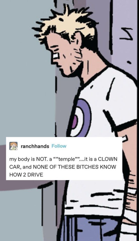 Comic Clint Barton + Text Posts