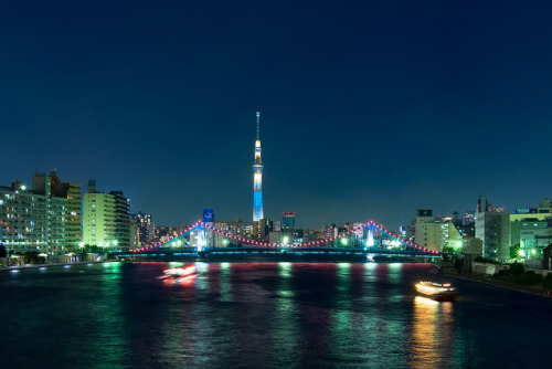 東京スカイツリーと清洲橋 ／ Tokyo Skytree - from Sumidagawa-Ohashi Bridge by Active-U on Flickr.