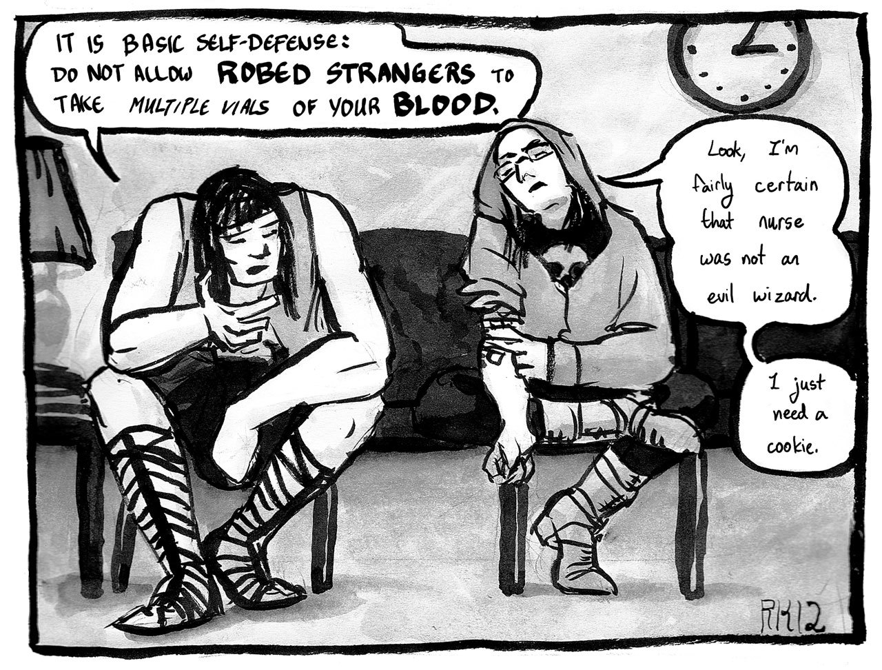 wealdcomics:By Crom! is Rachel Kahn’s joke-a-panel autobiographical comic featuring