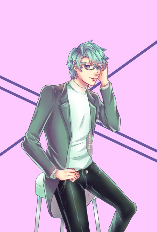 V in turtlenecks and glasses was extremely self indulgent ☆ Commission info here ☆ 