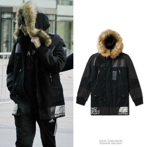 Louis arriving at BBC | February 3, 2020Junya Watanabe MAN x The North Face Wool Duffle Jacket ($1,5