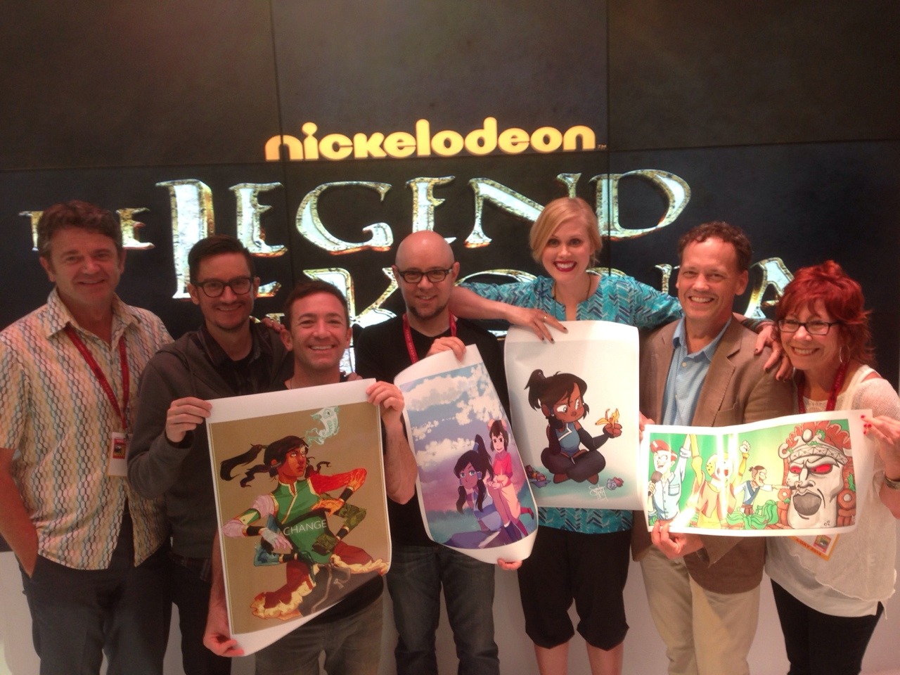 nickanimationstudio:  The co-creators and cast of Legend of Korra are really digging