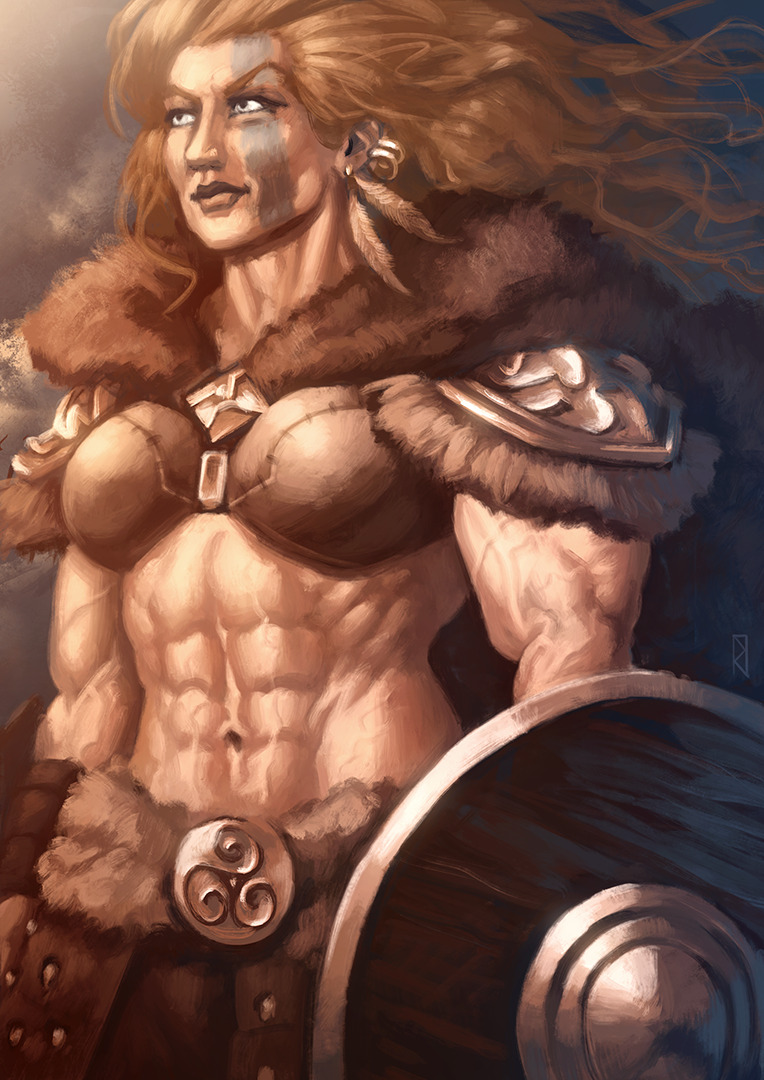 musclegirlart: janrockart: Mjoll the Lioness from Elder Scrolls V Skyrim. Finally