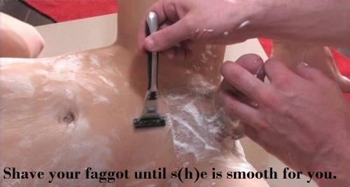 faggotlover:  Then watch her dress exactly to Daddy’s instructions….turning into a total faggot cum-dump toy for his indulgence….. 
