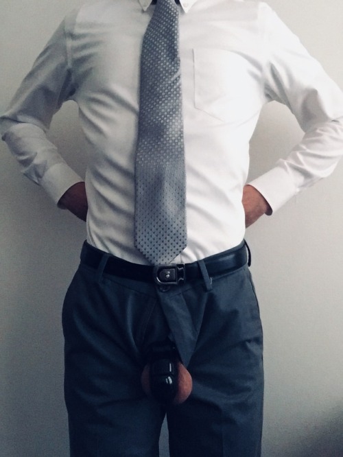 enforcedchastityuniforms: Casual Saturday look. This is the life of a chaste, formal man. By now I f