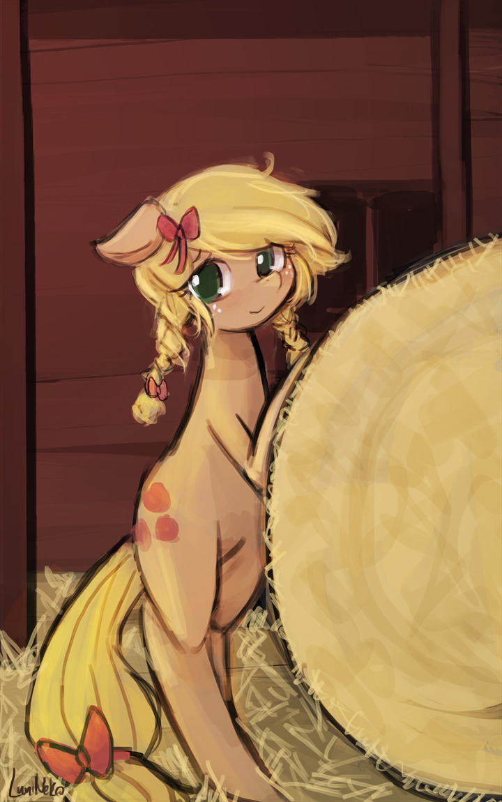 tehlumineko:  applejack is your waifu, in various states of undress. (45~ min speed