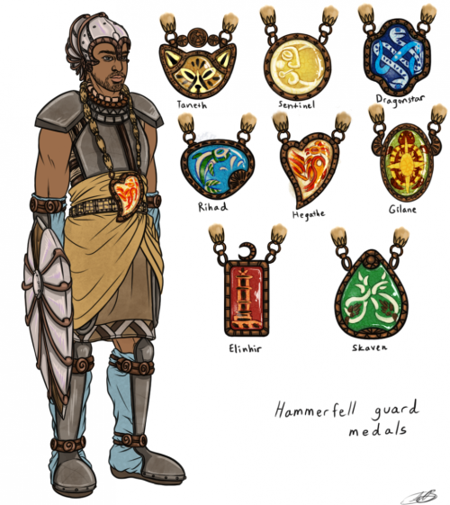 The National Guard of the Republic of Hammerfell, with regional insignia of each regiment