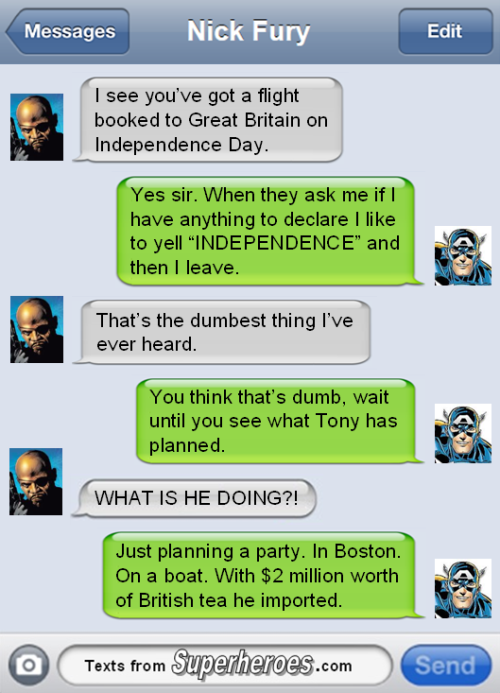 Sex textsfromsuperheroes:  Happy Independence pictures