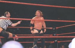 rwfan11:  Chris Jericho- pantsed down attempting a stinkface on Rikishi 