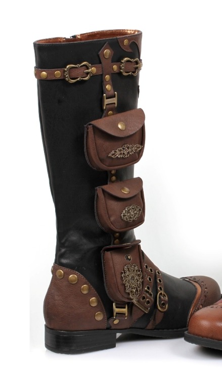 tabularojo:nothingeverlost:thehappysorceress:steampunksteampunk:Ladies Steampunk Gypsy Boho Boots ht