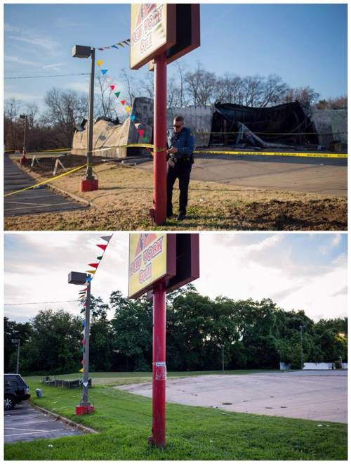 the-gasoline-station:  Ferguson: One Year LaterAdrees Latif revisits the sites where he documented the social unrest in the months following the fatal shooting of Michael Brown one year ago.Pictures: Adrees Latif / ReutersSource: NBC News