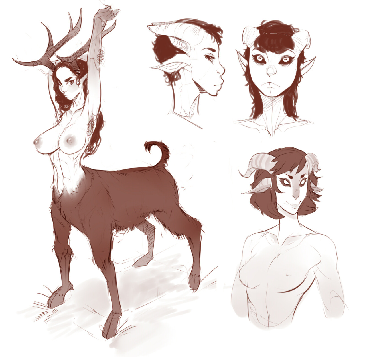 Various horned things .