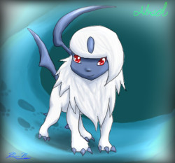 lilcherrybearr:  Pokeddexy Day 23 ~ Favorite Single Stage Pokemon - Absol Drawing by me~!