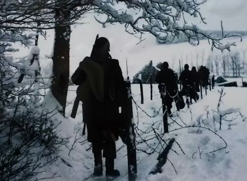 wwii-in-photographs:Battle of the Bulge, Ardennes forest, Belgium 1944.