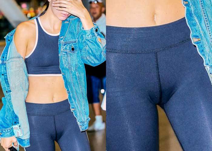 starprivate:  Kendall Jenner hiding her face but not her fleshy cameltoe  Kendall